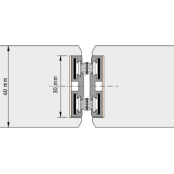 Alprokon Pendeldeurnaald 301 Brandwerend - 2400mm - Deurdikte 40mm - Voor 1 deur