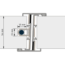 Alprokon Deurnaald 240 Brandwerend - 2315mm - DIN LS - Deurdikte 54mm - Slottype 600 U20
