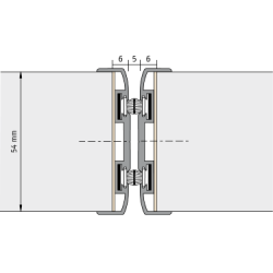 Alprokon Deurnaald 411 Brandwerend - 2400mm - Deurdikte 54mm - Voor 1 deur