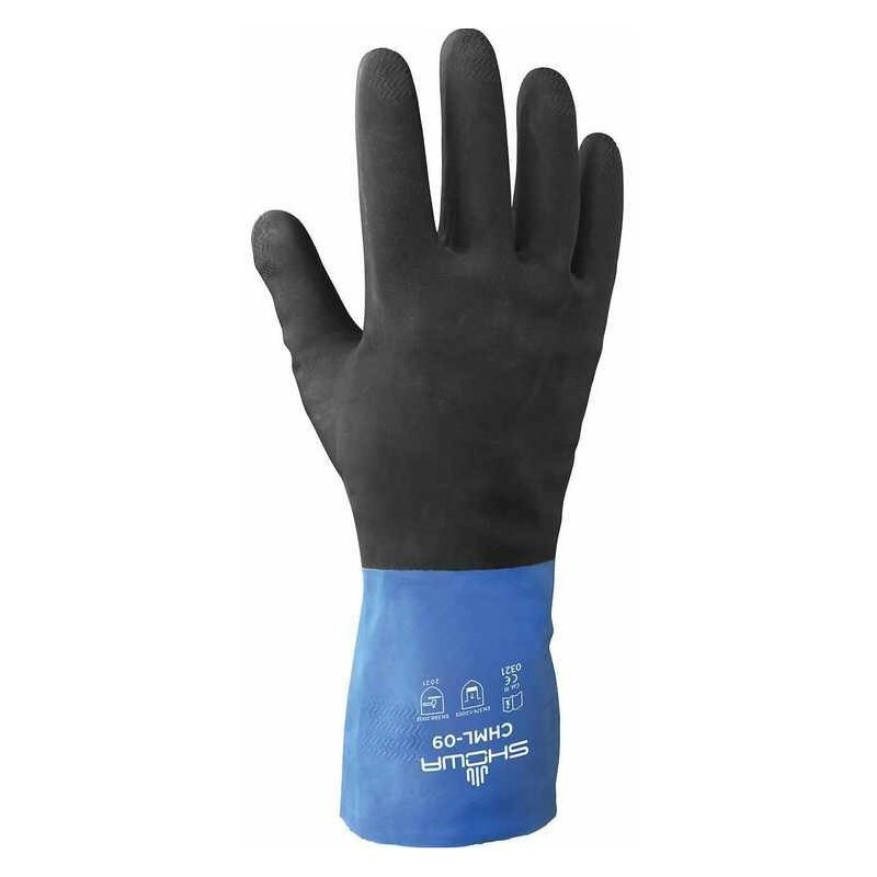 Showa Handschoen Chm Chem Master - Zwart/Blauw - Maat S Showa Handschoen Chm Chem Master - Zwart/Blauw - Maat S