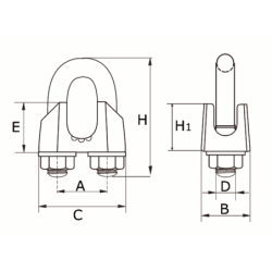 5mm M5 Beugel Verzinkt