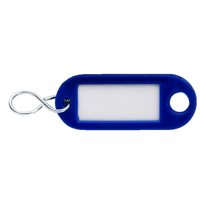 DX Sleutellabel kunststof Blauw - 100 stuks