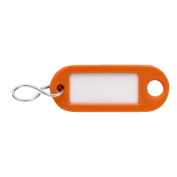 DX Sleutellabel kunststof Oranje - 100 stuks