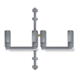 DX Briton Dubbele Paniekstang PO377 - Voor dubbele deuren - Opbouw - Aluminium