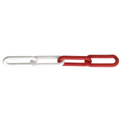 Nylon Ketting Rood-Wit 8X62X27 Bos 25M