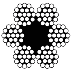 Staalkabel 619 3mm 6X19+Twk Verz 25M
