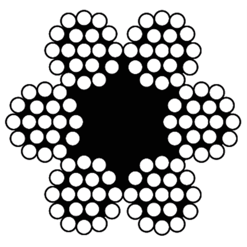Staalkabel 619 4mm 6X19+Twk Verz 25M