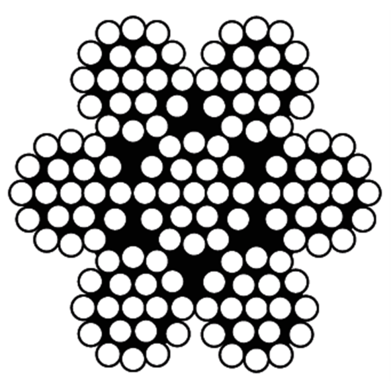 Staalkabel 719 4mm 7X19 RVS316 Rol 25M