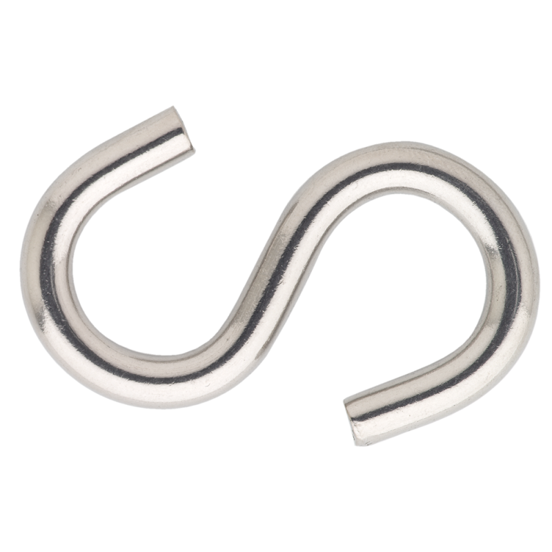 S-Haak 4Mm L40Mm Open Rvs