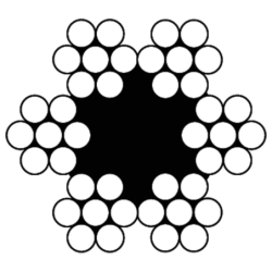 Staalkabel 607 4mm 6x7 1Twk Verzinkt - 50 meter