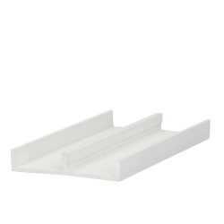 Schuifrail Onder 1343 2X18Mm Wit 260Cm