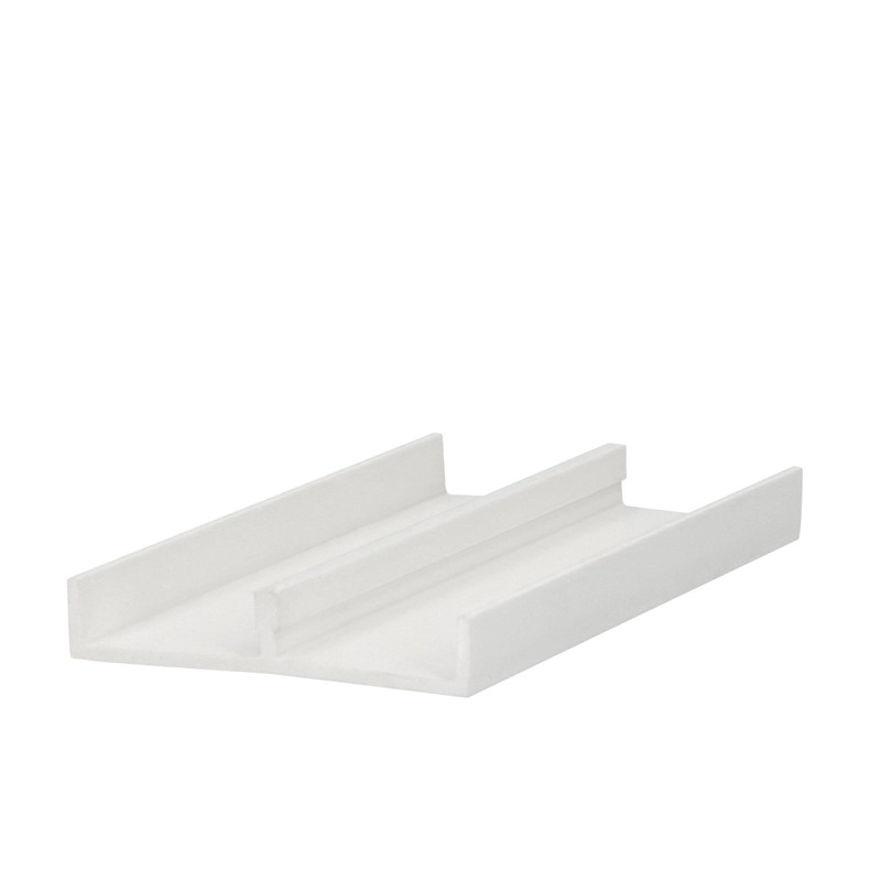 Schuifrail Onder 1343 2X18Mm Wit 260Cm