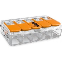 Wago Verbindingsklem 4mm - 5 Voudig - 25 Stuks