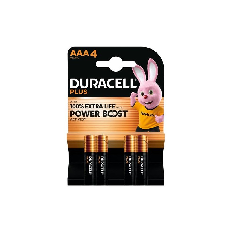 Duracell Batterij MN2400 LR03 AAA+ Potlood - 4/Blister
