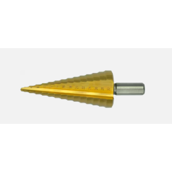 Phantom HSS Getrapte Plaatboor - Tin - Cilindrisch Met 3 Platte Vlakken - 4-12mm