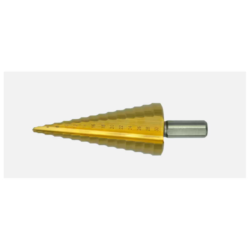 Phantom HSS Getrapte Plaatboor - Tin - Cilindrisch Met 3 Platte Vlakken - 4-12mm