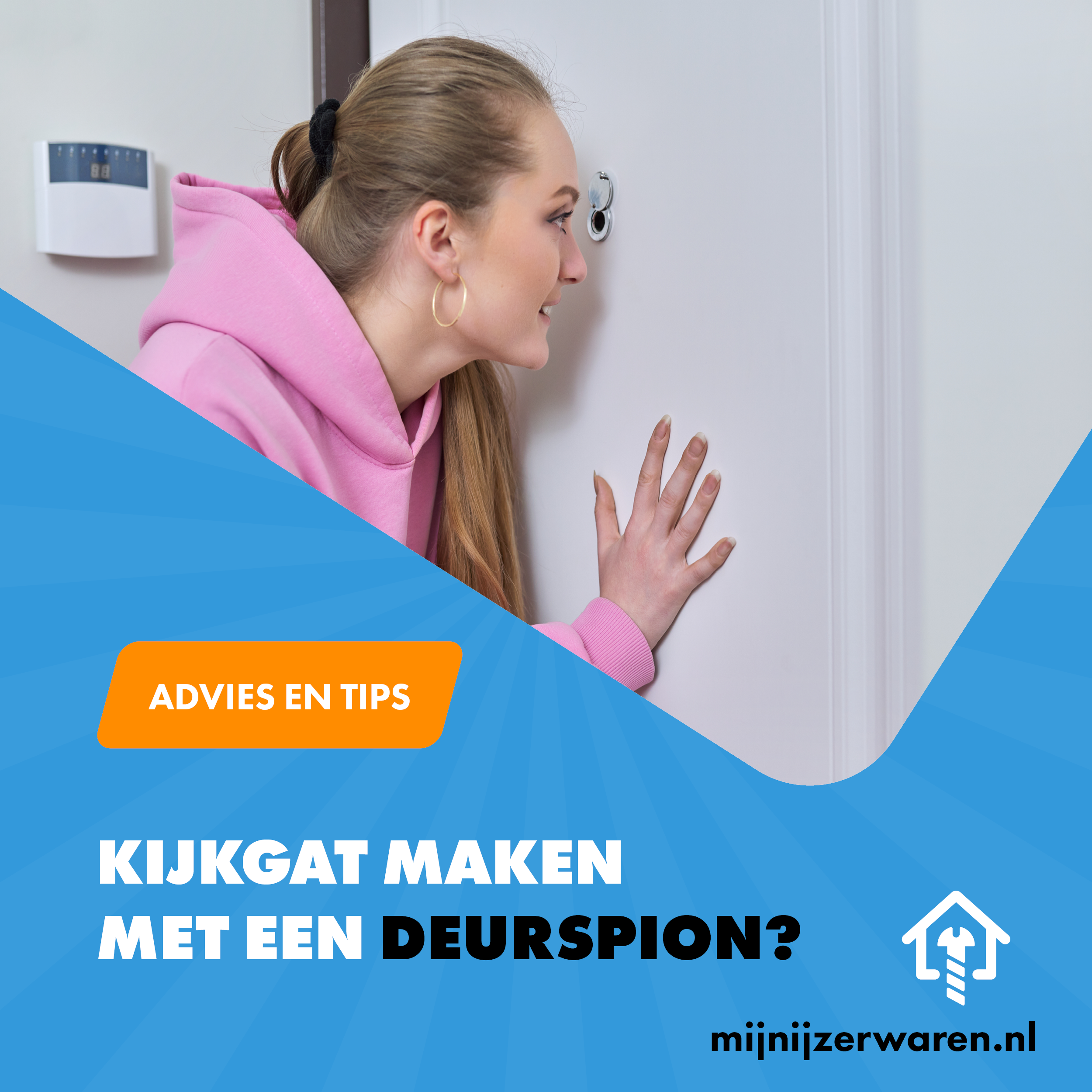 kijken door een deurspion